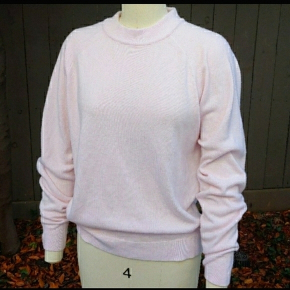 Swann Vintage Back Zip Soft Pink Sweater Medium - Picture 5 of 5